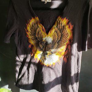 Truly Madly Deeply Keyhole Vintage Feel Tee